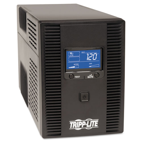 Tripp Lite SmartPro LCD Line-Interactive UPS AVR Tower, 10 Outlets, 1,500 VA, 650 J