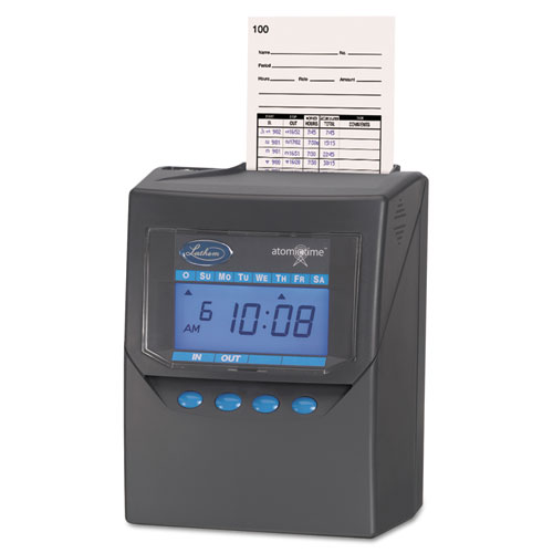 Lathem® Time 7500E Totalizing Time Recorder, Lcd Display, Charcoal