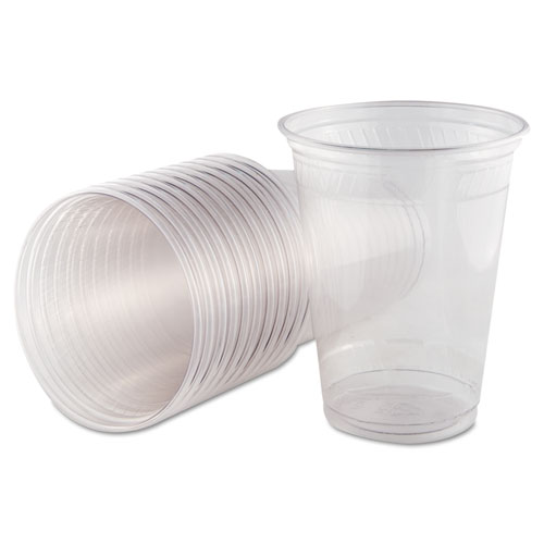 Fabri-Kal® Kal-Clear PET Cold Drink Cups, 12 oz to 14 oz, Clear, Squat, 50/Sleeve, 20 Sleeves/Carton