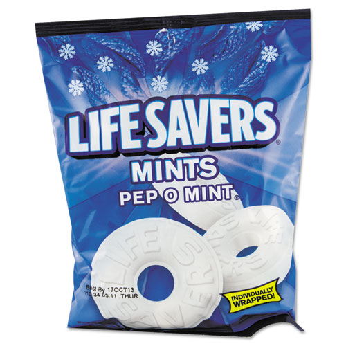 Hard Candy Mints, Pep-O-Mint, Individually Wrapped, 6.25oz Bag