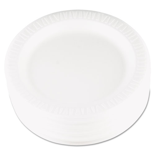 Quiet Classic Laminated Foam Dinnerware, Plate, 9" dia, White, 125/Pack, 4 Packs/Carton