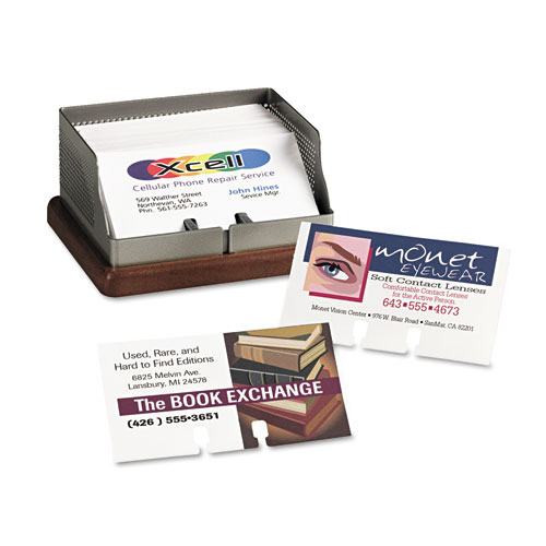 Image of Small Rotary Cards, Laser/Inkjet, 2.17 x 4, White, 8 Cards/Sheet, 400 Cards/Box
