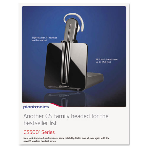 Image of CS540 Monaural Convertible Wireless Headset, Black