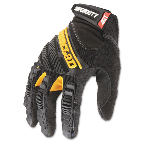 SuperDuty Gloves, X-Large, Black/Yellow, 1 Pair | by Plexsupply