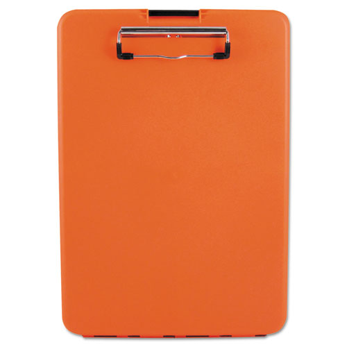 SlimMate Storage Clipboard, 1/2" Clip Capacity, 8 1/2 x 11 Sheets, Hi-Vis Orange