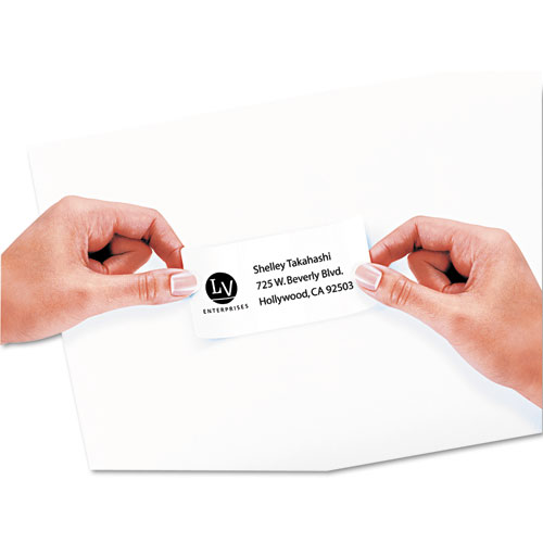 Image of Repositionable Shipping Labels w/Sure Feed, Inkjet/Laser, 2 x 4, White, 1000/Box