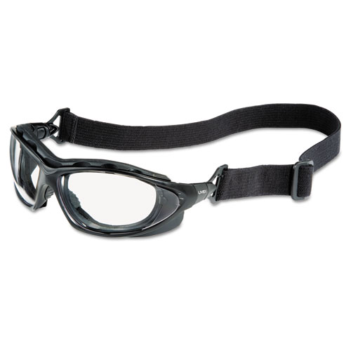 Honeywell Uvex™ Seismic Sealed Eyewear, Clear Uvextra AF Lens, Black Frame