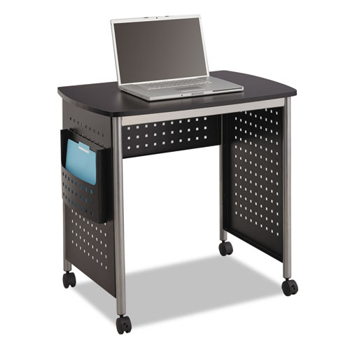 Scoot Desk, 32.25 x 22 x 30.5, Black/Silver