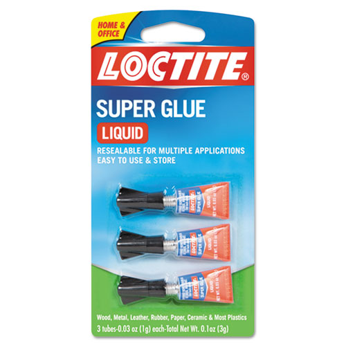 Super Glue, 0.11 oz, Dries Clear, 3/Pack | by Plexsupply