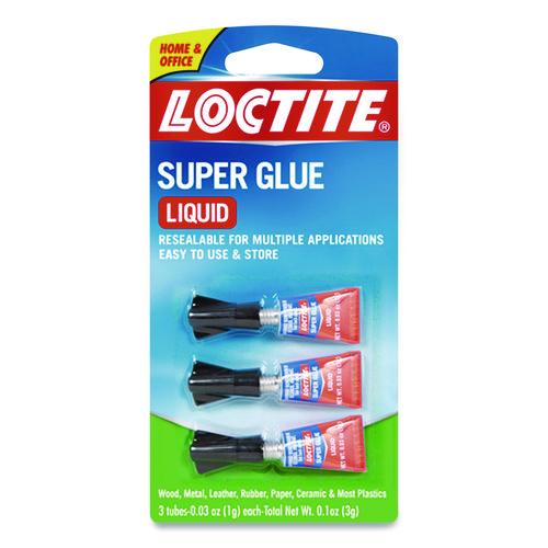 Image of Loctite® Super Glue, 0.11 Oz, Dries Clear, 3/Pack