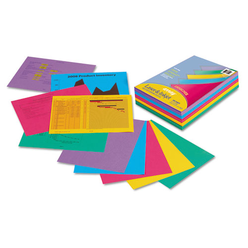 Array Colored Bond Paper, 24 lb Bond Weight, 8.5 x 11, Assorted Neon Colors,  100/Pack - ASE Direct