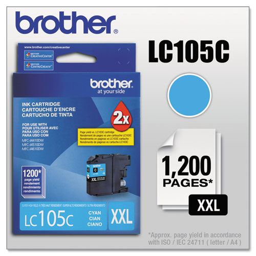 Brother LC105C Innobella Super High-Yield Ink, Cyan