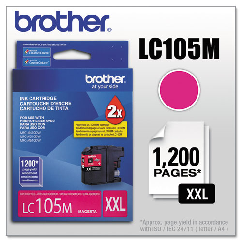 Brother LC105M Innobella Super High-Yield Ink, Magenta