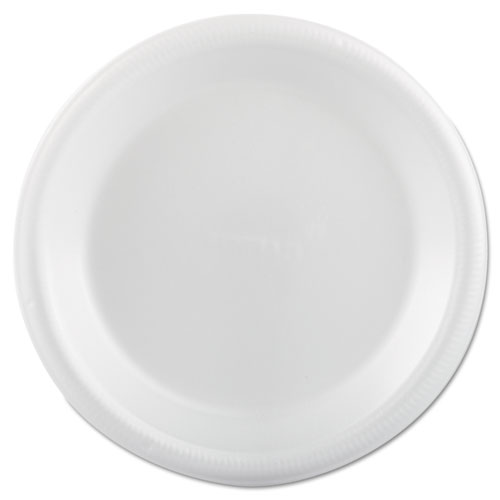 Plastifar Foam Dinnerware, Plate, 9", White, 25/Pack, 20 Packs/Carton
