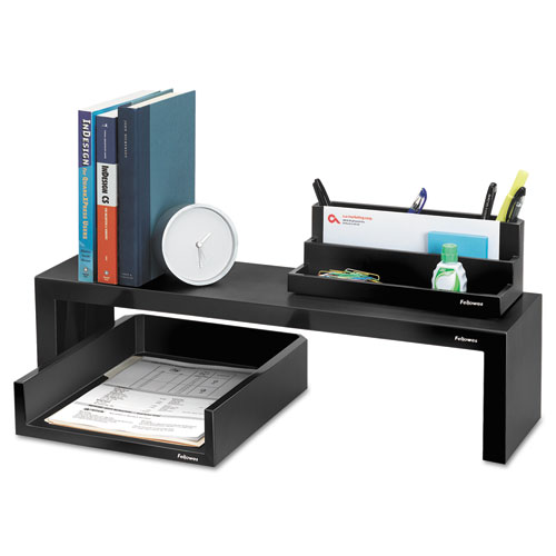 Image of Fellowes® Designer Suites Shelf, 30 Lb Capacity, 26 X 7 X 6.75, Black Pearl