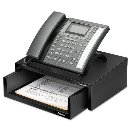 Image of Fellowes® Designer Suitest Telephone Stand, 13 X 9.13 X 4.38, Black Pearl