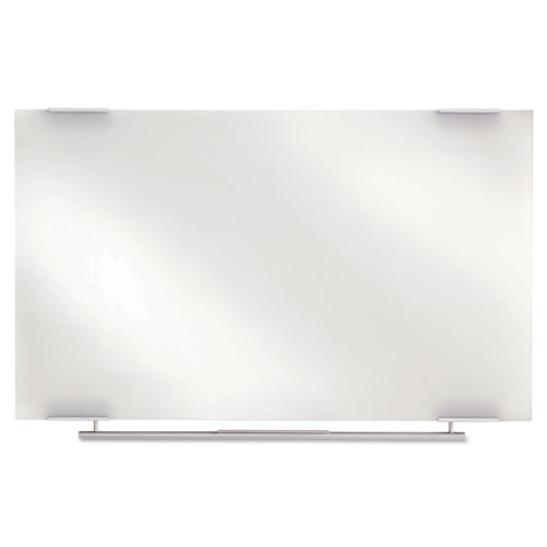 Iceberg Clarity Glass Dry Erase Board With Aluminum Trim, 48 X 36, White Surface