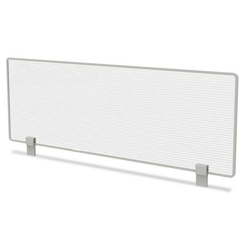 Linea Italia® Trento Line Dividing Panel, Polycarbonate, 47.13W X 1.75D X 15.5H, Translucent