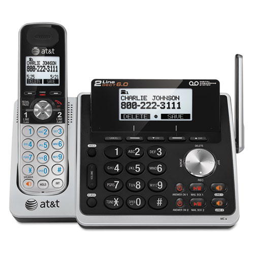 Image of At&T® Tl88102 Cordless Digital Answering System, Base And Handset