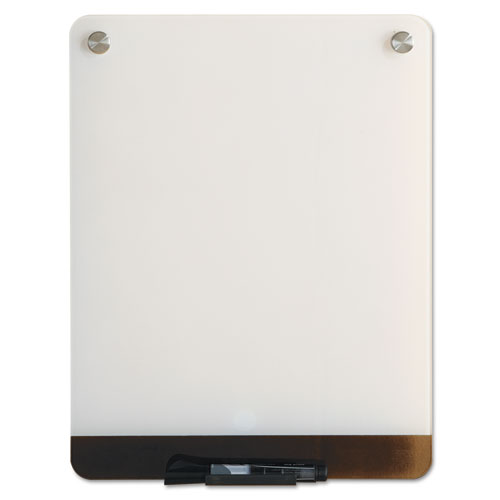 Clarity Glass Personal Dry Erase Boards, Ultra-White Backing, 12 X 16