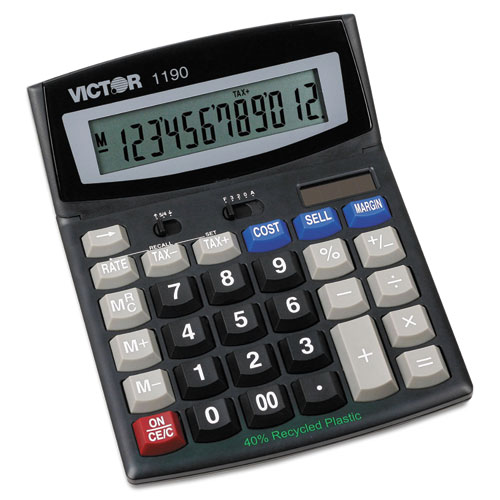 1190 Executive Desktop Calculator, 12-Digit LCD | by Plexsupply