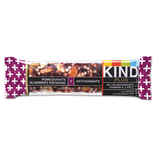 Image of Kind Plus Nutrition Boost Bar, Pom. Blueberry Pistachio/Antioxidants, 1.4 Oz, 12/Box