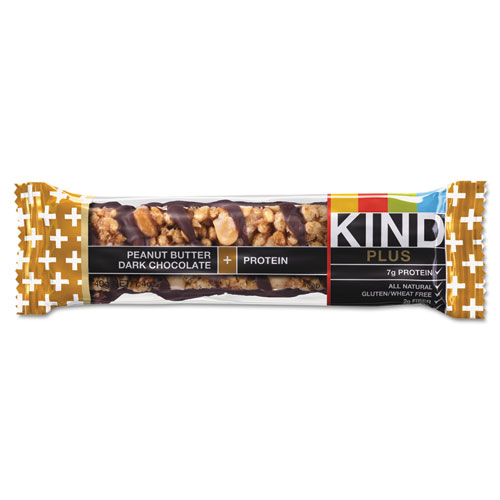 Plus Nutrition Boost Bar, Peanut Butter Dark Chocolate/Protein, 1.4 oz, 12/Box