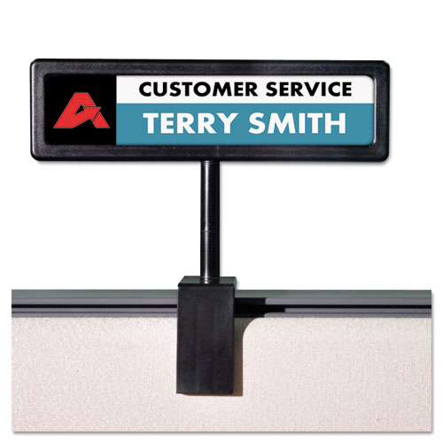 Image of People Pointer™ People Pointer Cubicle Sign, Plastic, 8.5 X 2, Black
