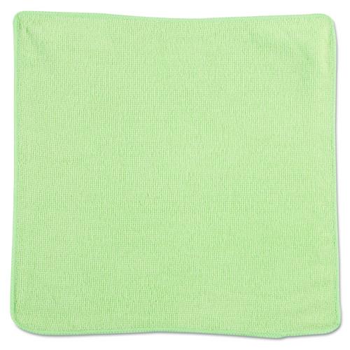 Rubbermaid® Commercial Microfiber Cleaning Cloths, 12 x 12, Green, 24/Pack