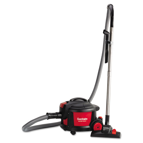 EXTEND TOP-HAT CANISTER VACUUM, 9 AMP, 11" CLEANING PATH, RED/BLACK