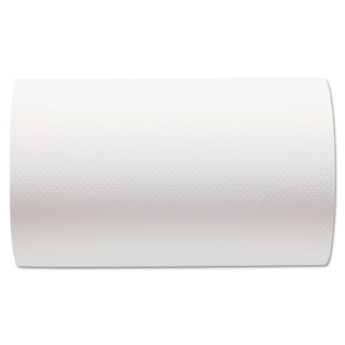 Hardwound Paper Towel Roll, Nonperforated, 9 X 400ft, White, 6 Rolls/carton