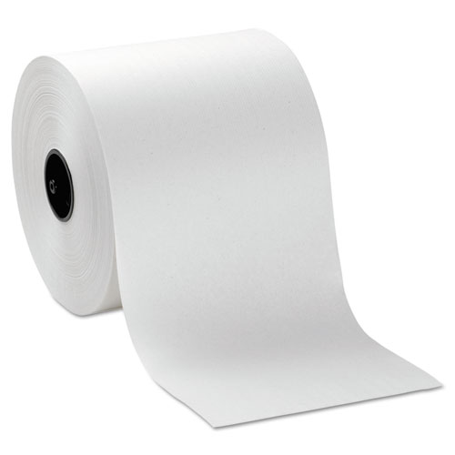 Hardwound Roll Paper Towels, 7" X 1000ft, White, 6 Rolls/carton