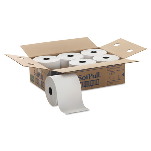 Hardwound Roll Paper Towels, 7" X 1000ft, White, 6 Rolls/carton
