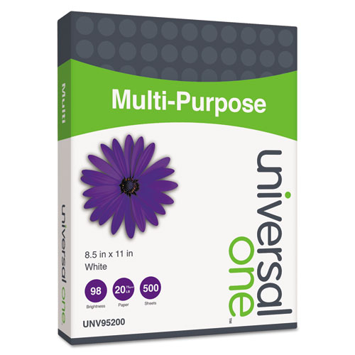 Universal® Multipurpose Paper, 98 Brightness, 20lb, 11 x 17, Bright White, 2500 Shts/Ctn