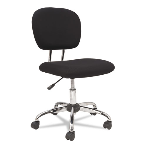 MESH TASK CHAIR, SUPPORTS UP TO 250 LBS., BLACK SEAT/BLACK BACK, CHROME BASE
