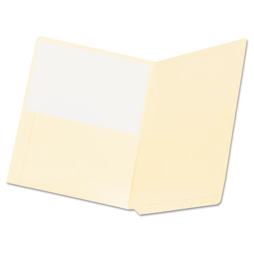 Image of Manila End Tab Pocket Folder, Straight Tabs, Letter Size, Manila, 50/Box