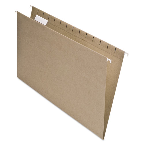 Image of Earthwise by Pendaflex 100% Recycled Colored Hanging File Folders, Legal Size, 1/5-Cut Tabs, Natural, 25/Box