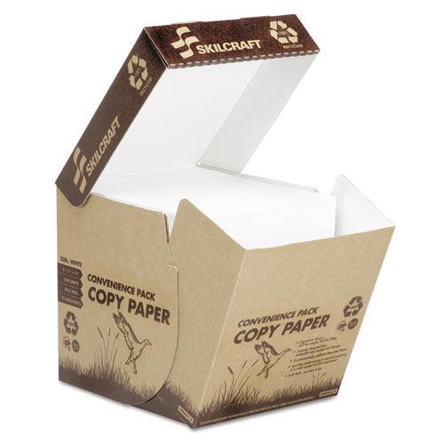 7530016110277 SKILCRAFT Recycled Copy Paper, 92 Bright, 20 lb Bond Weight, 8.5 x 11, White, 2,500/Carton