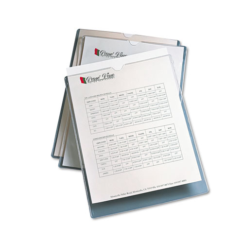 Image of Top-Load Clear Vinyl Envelopes w/Thumb Notch, 9” x 12”, Clear, 10/Pack