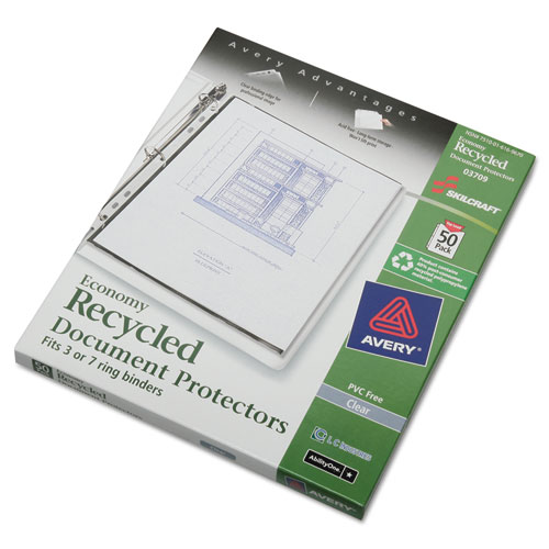 7510016169670 SKILCRAFT Document Protector, 8.5 x 11, 7-Hole Punch