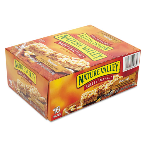 Image of Nature Valley® Granola Bars, Sweet And Salty Nut Peanut Cereal, 1.2 Oz Bar, 16/Box