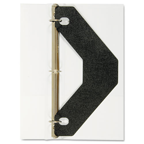 Image of Triangle Shaped Sheet Lifter for Three-Ring Binder, Black, 2/Pack