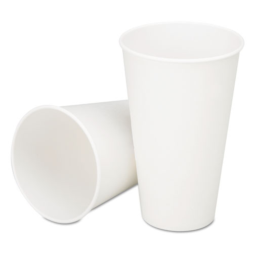 7530006414592, SKILCRAFT, Cold Beverage Cups, 12 oz, White with Logo, 2,500/Box