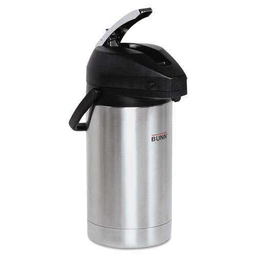 3 Liter Lever Action Airpot, Stainless Steel/Black