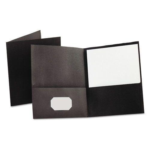 Twin Pocket Leatherette-Grained Portfolios, Assorted Colors