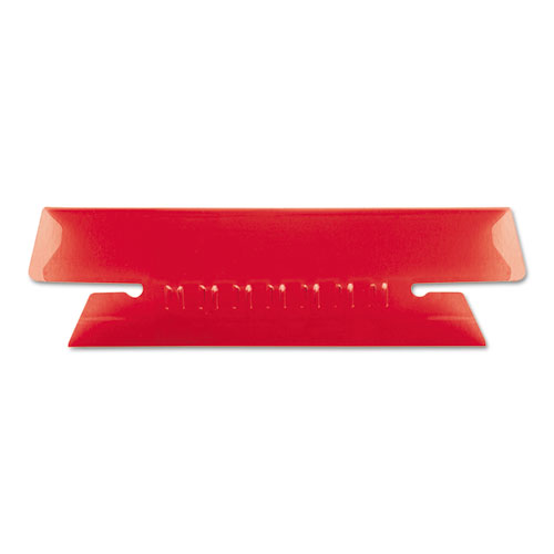 Image of Transparent Colored Tabs For Hanging File Folders, 1/3-Cut, Red, 3.5" Wide, 25/Pack
