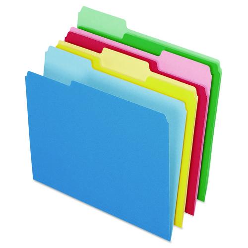 Colored File Folders, 1/ 3- Cut Tabs, Letter Size, Assorted, 24/ Pack