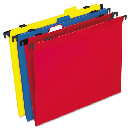 Pendaflex® 2-In-1 Colored Poly Folders With Built-In Tabs, Letter Size, 1/3-Cut Tabs, Assorted Colors, 10/Pack