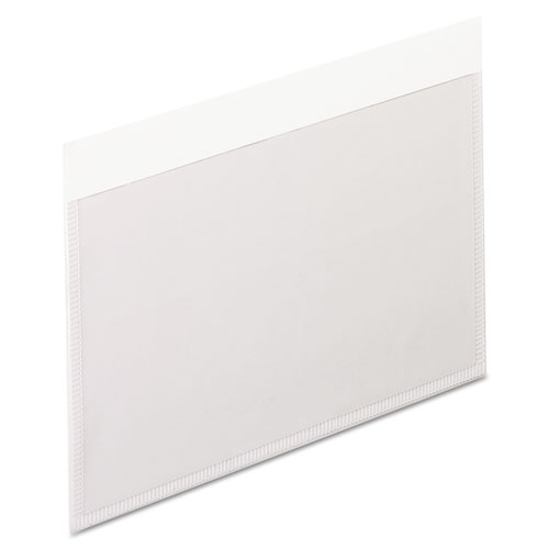 Image of Self-Adhesive Pockets, 3 x 5, Clear Front/White Backing, 100/Box