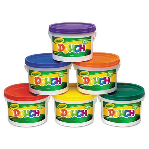Crayola® Modeling Dough Bucket, 3 lbs., Assorted, 6 Buckets/Set